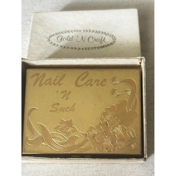 Vintage Nail  Care n Such Kit Metal Compact -Boxed and Complete With All Parts! - Picture 1 of 4